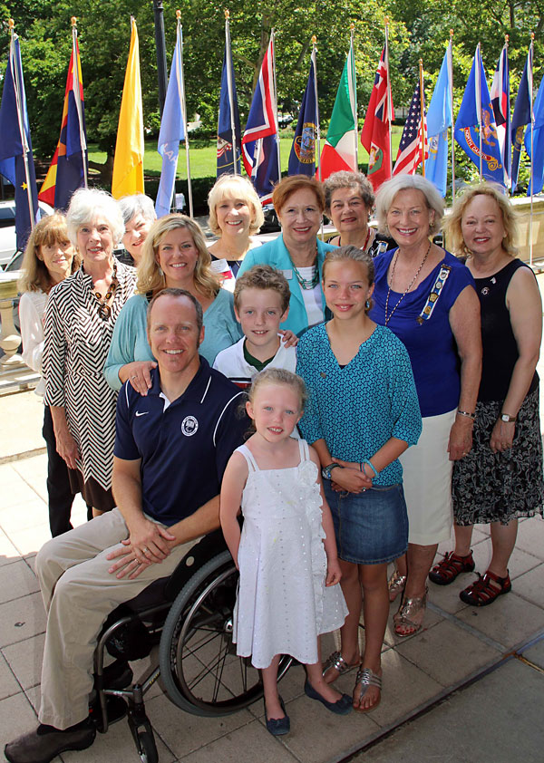 Sean Halsted and family with Piety Hill Chapter Members